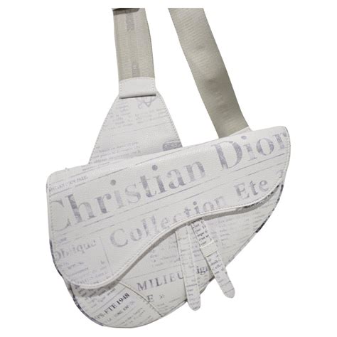 dior saddle bag daniel arsham|White Newspaper Print DIOR AND DANIEL ARSHAM Calfskin .